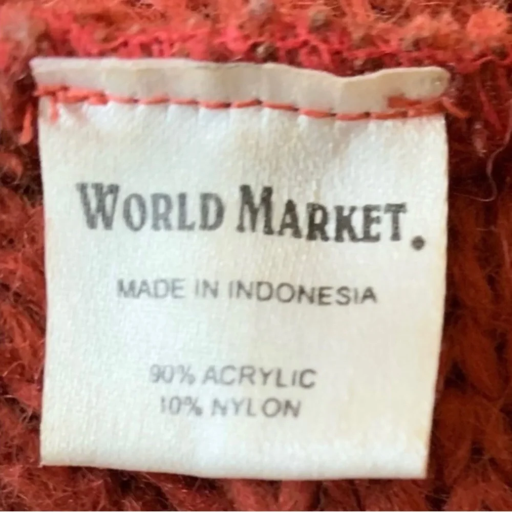 World Market Braided Infinity Sweater Scarf Boho Bohemian